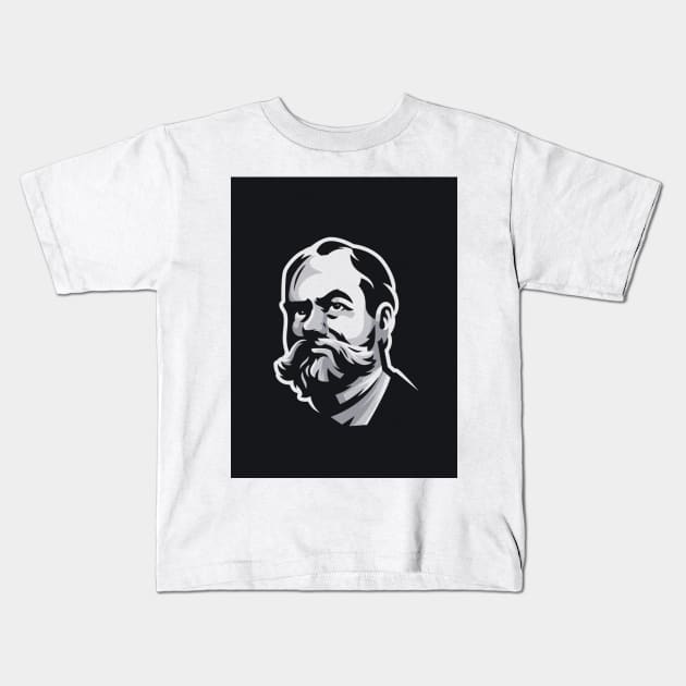 Products printed with portraits of famous personalities around the world Kids T-Shirt by NTR_STUDIO